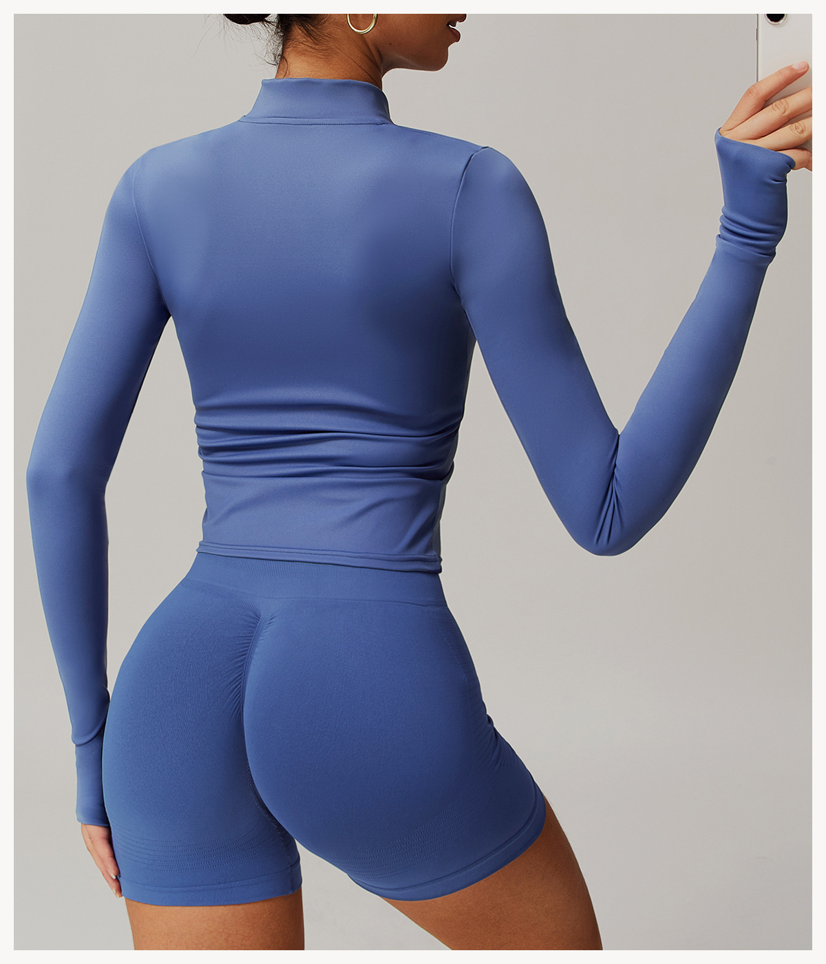 Zip-Up Running Jacket with a Slim Fit