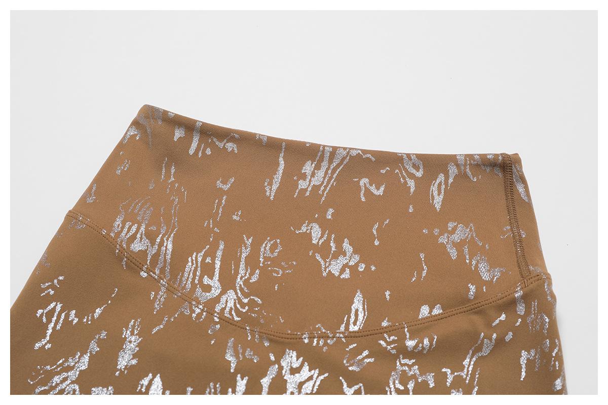 Ombreezy High-Waisted Metallic-Leisure Yoga Leggings