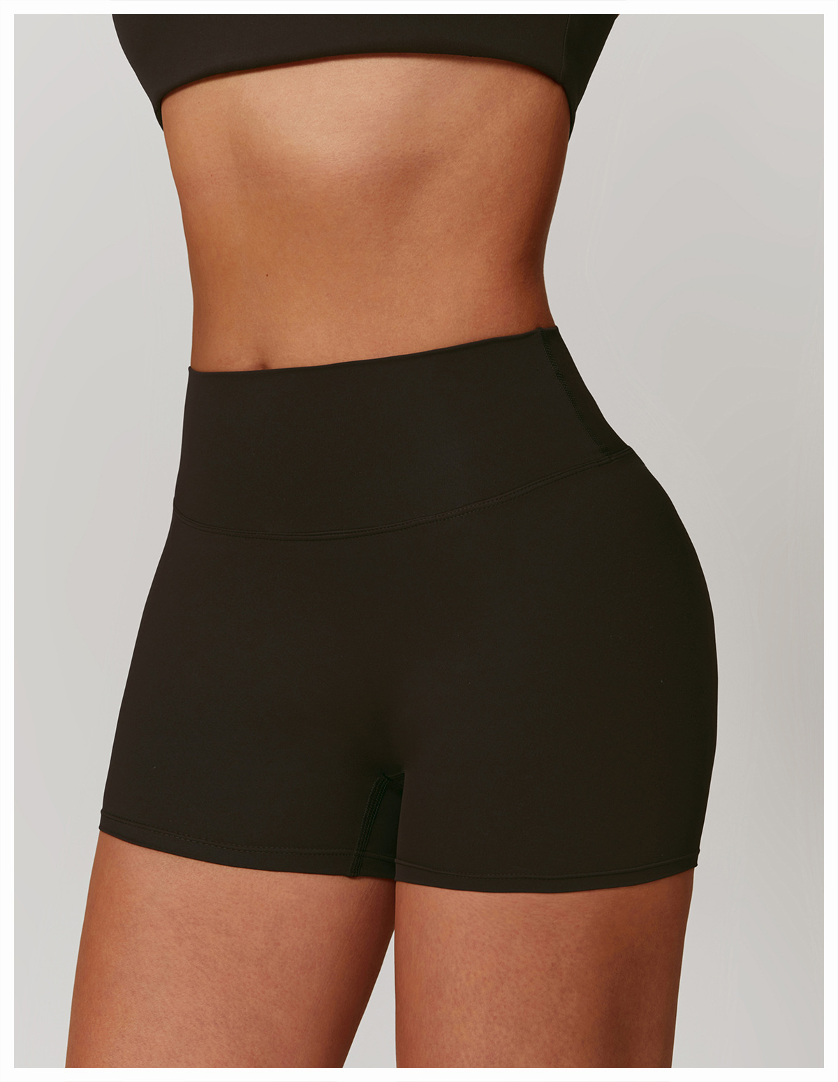 Ombreezy Brushed High-Waisted Tummy-Control Yoga Shorts