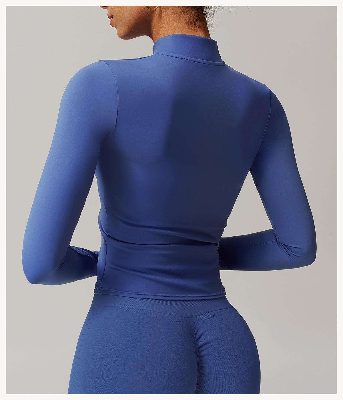 Zip-Up Running Jacket with a Slim Fit