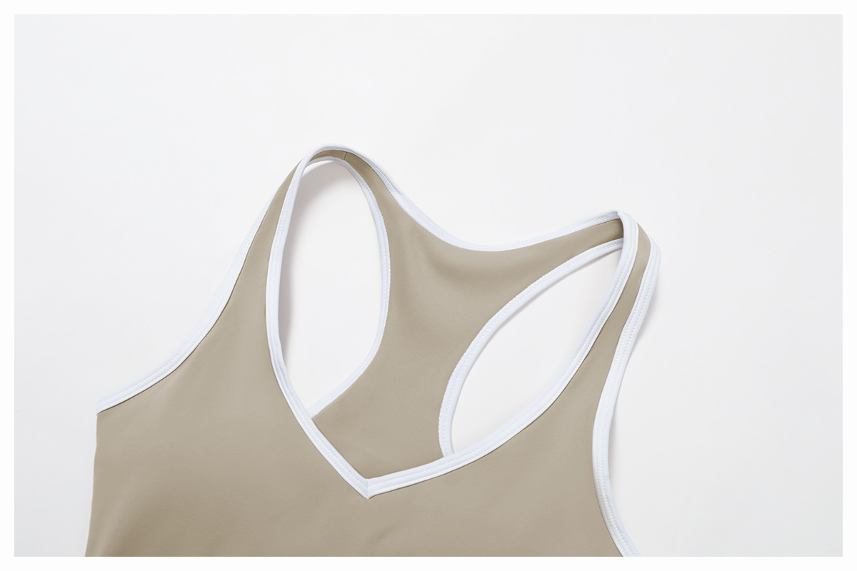 Contrast Binding & Cut-Out Details Sports Tank