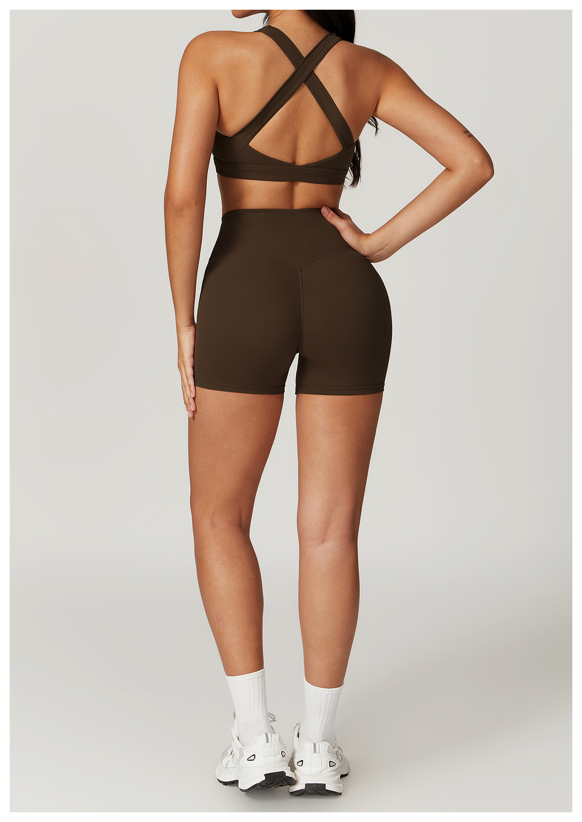 High-Neck Yoga Tank with Built-In Support