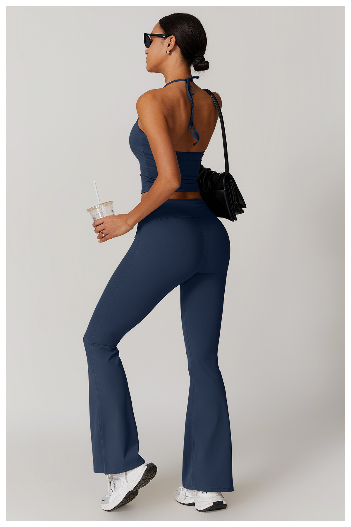 Ombreezy Racerback Yoga Vest with Built-In Bra