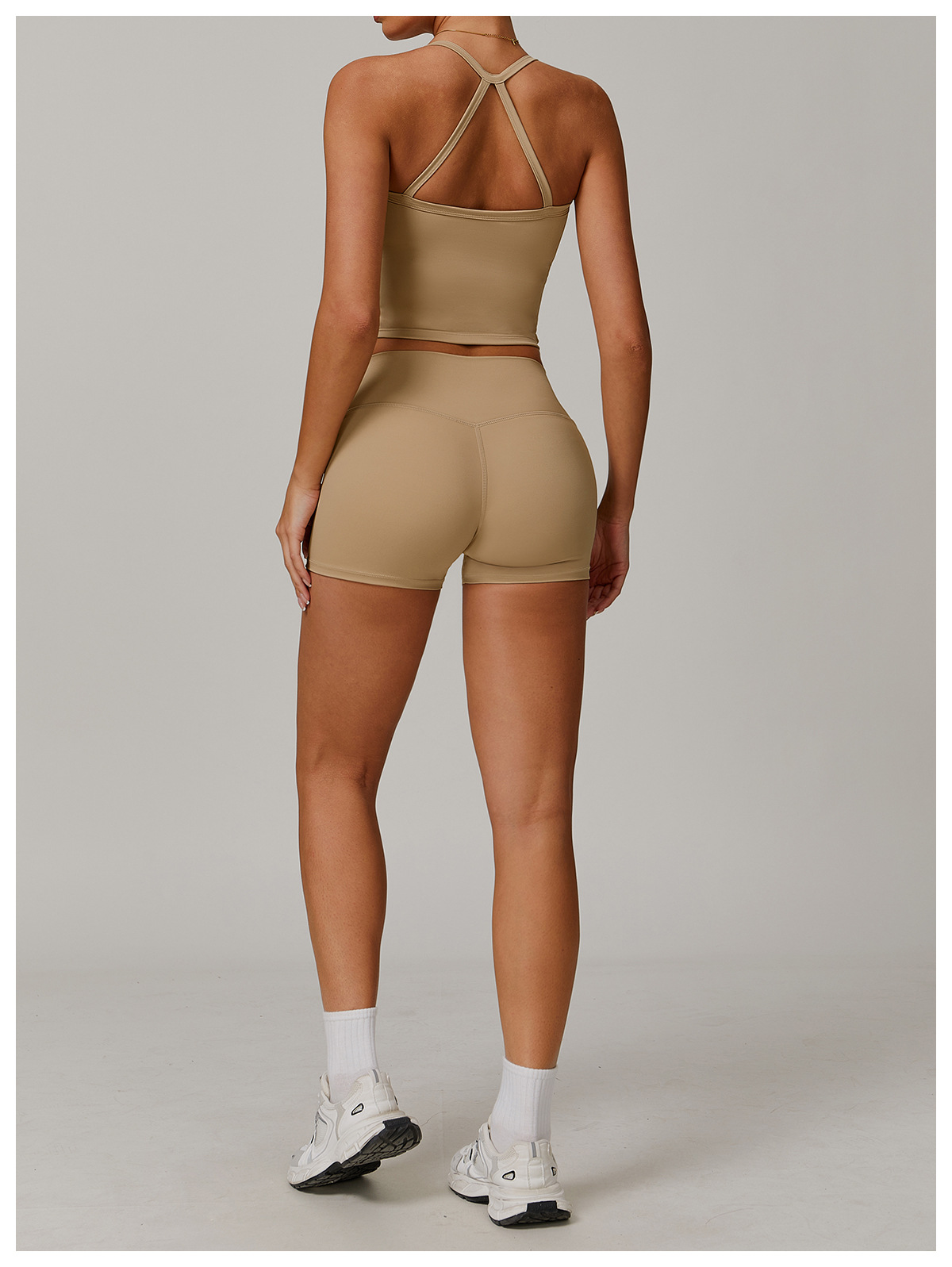 Brushed High-Waisted Yoga Shorts – Sculpting & Ultra-Soft