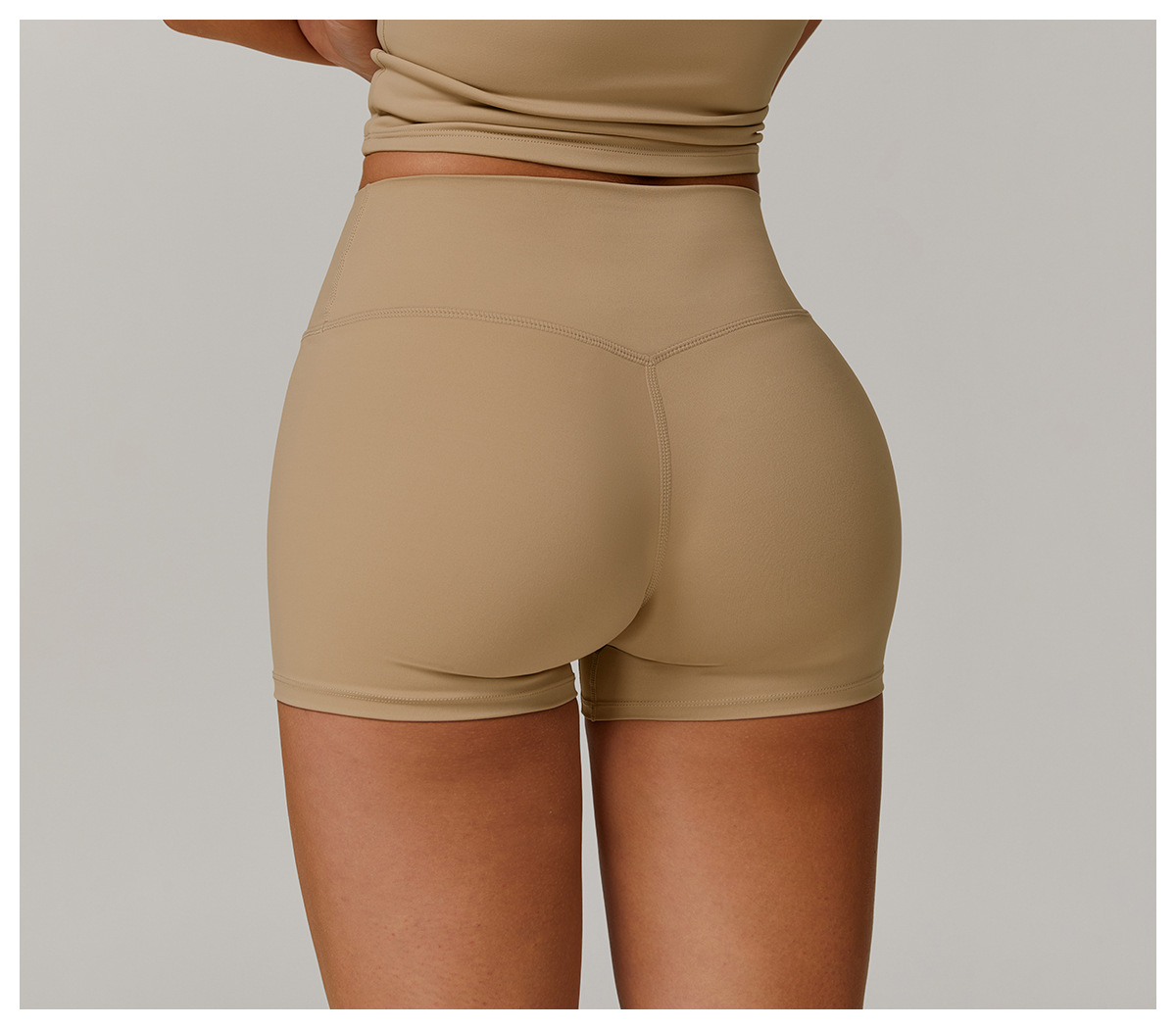 Brushed High-Waisted Yoga Shorts – Sculpting & Ultra-Soft