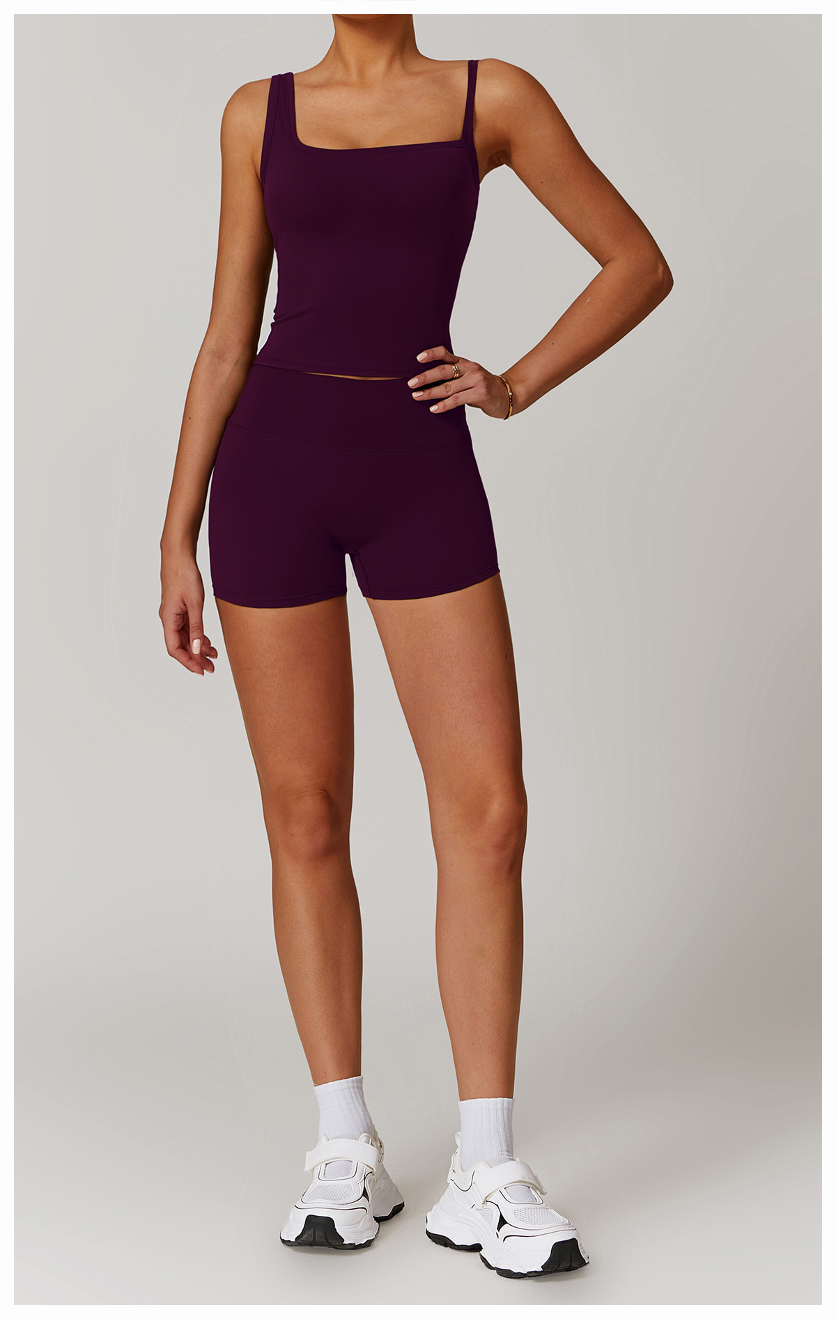 Ombreezy Brushed High-Waisted Tummy-Control Yoga Shorts