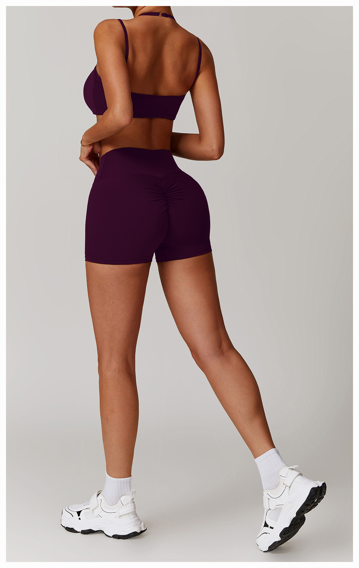 Ombreezy Brushed High-Waisted Tummy-Control Yoga Shorts