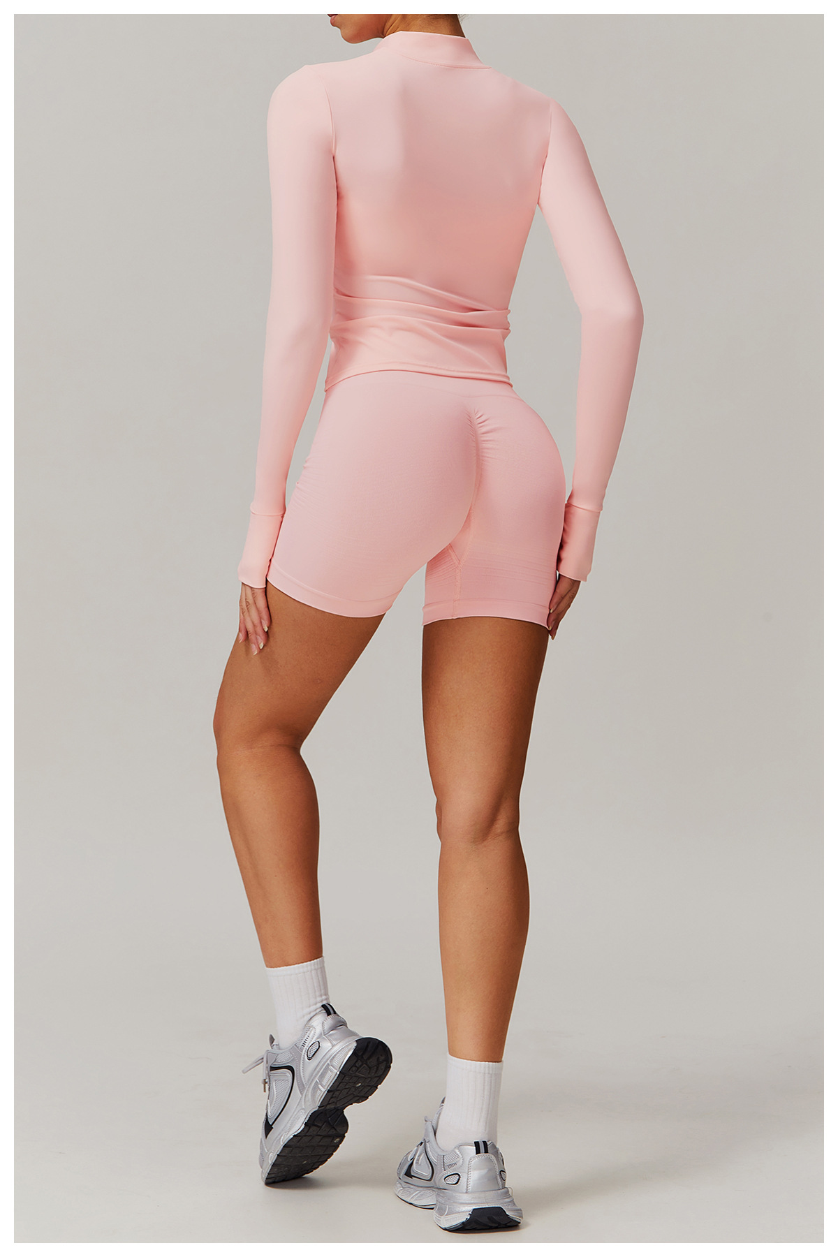 Zip-Up Running Jacket with a Slim Fit