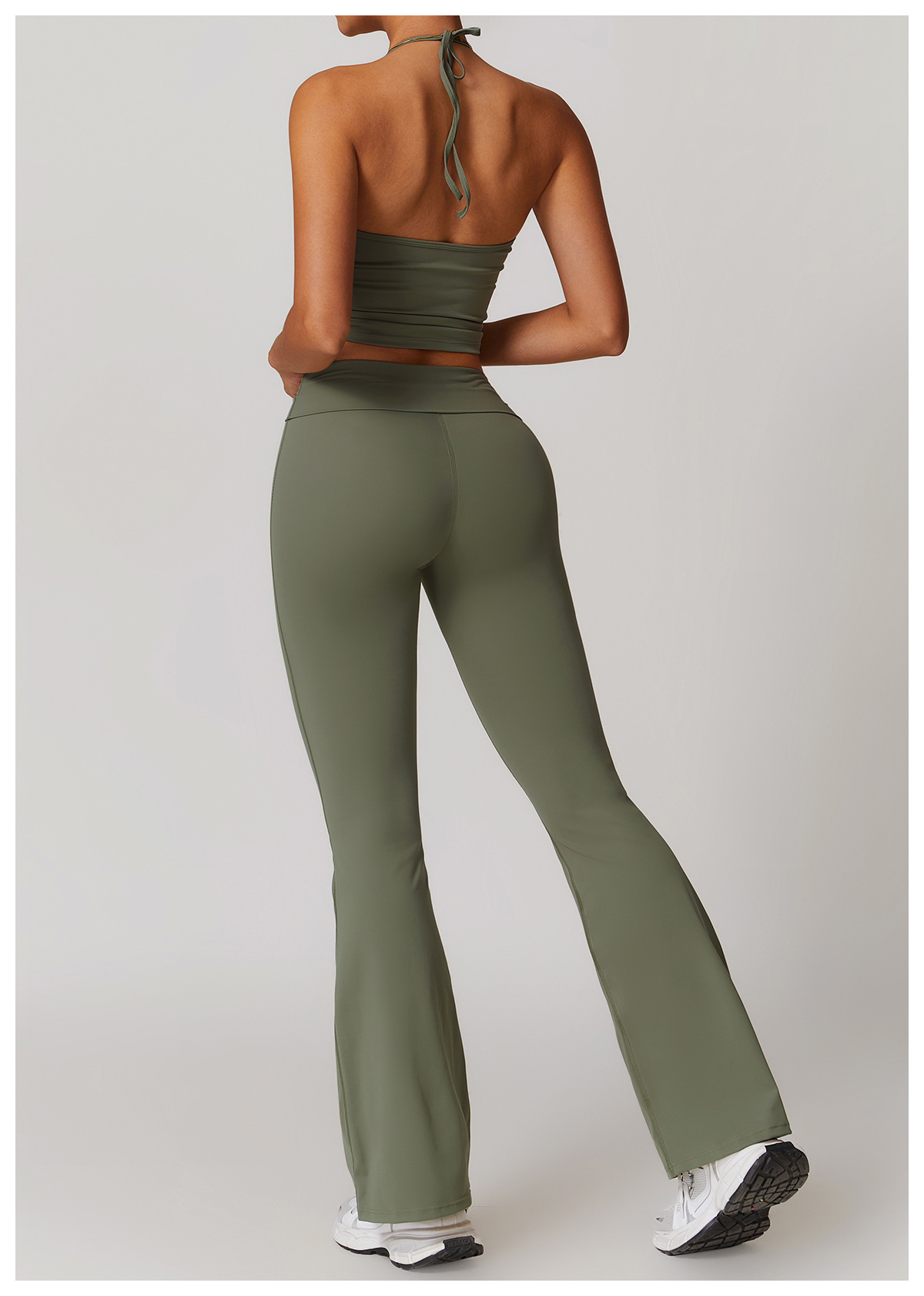 Ombreezy Racerback Yoga Vest with Built-In Bra