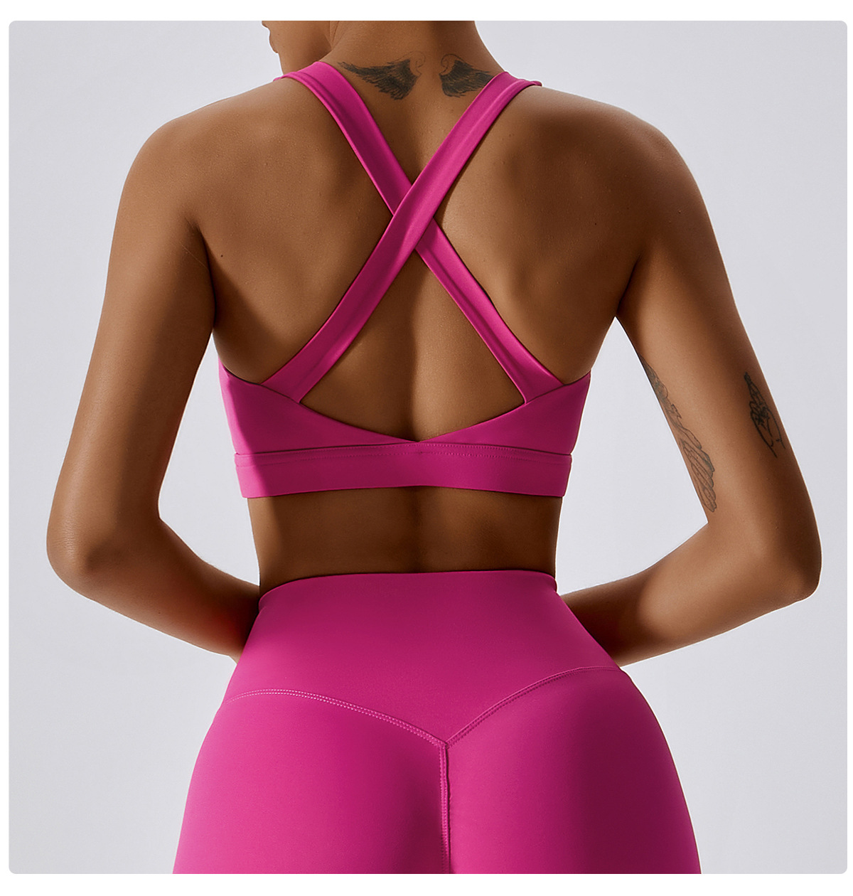 High-Neck Yoga Tank with Built-In Support