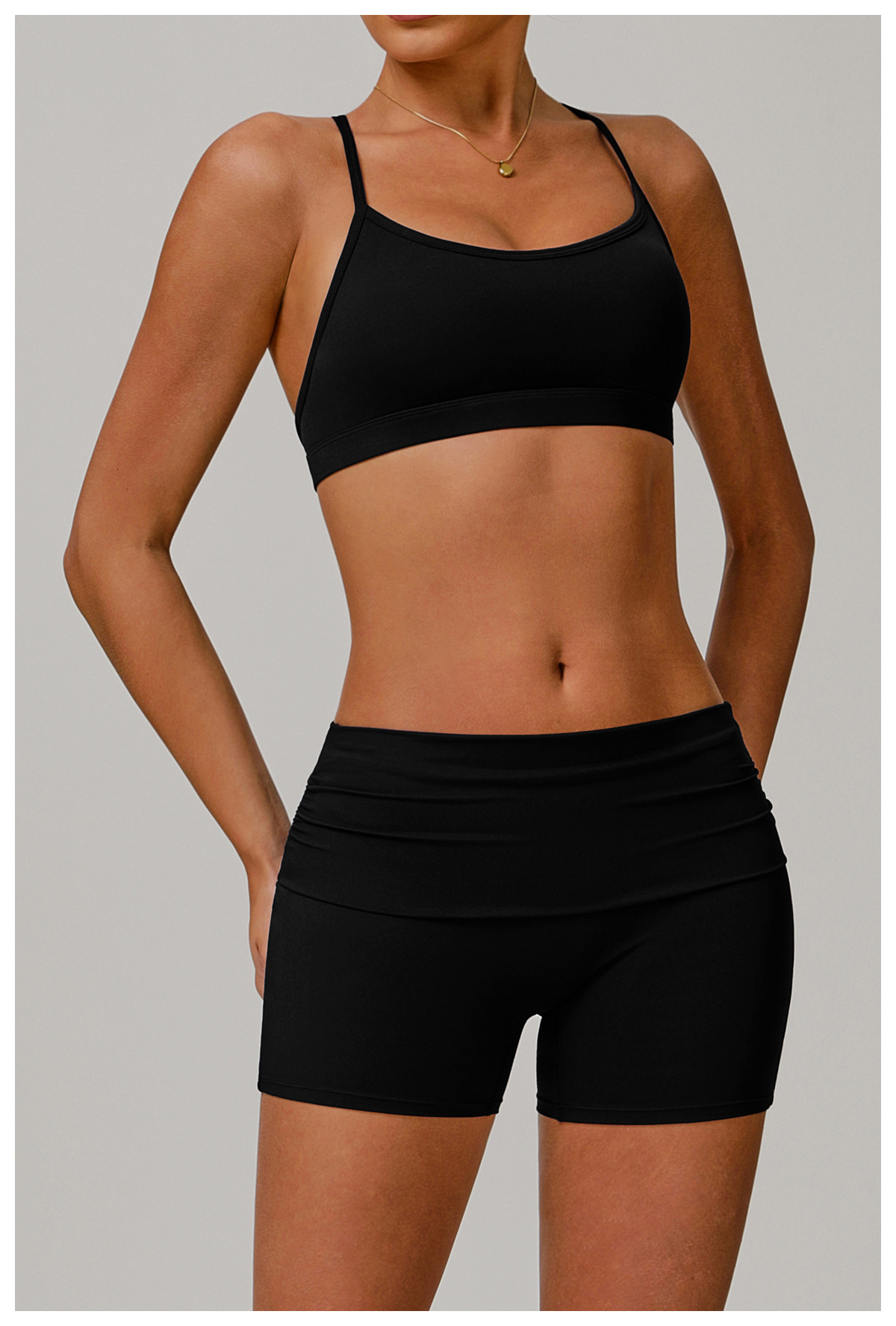 Ombreezy Strappy Back Sports Bra for Yoga & Fitness