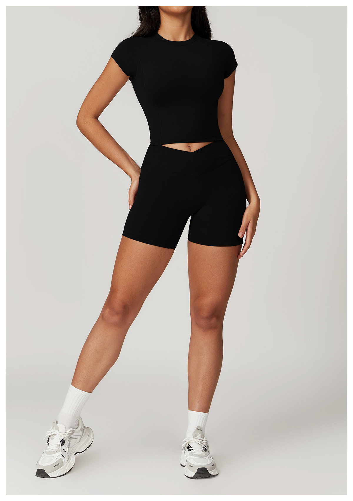 Ombreezy Capped Sleeve Workout Topfor Running & Fitness