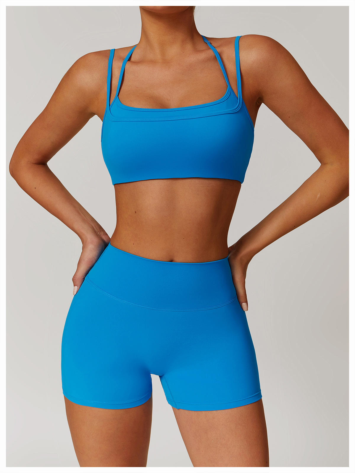 Ombreezy Brushed High-Waisted Tummy-Control Yoga Shorts