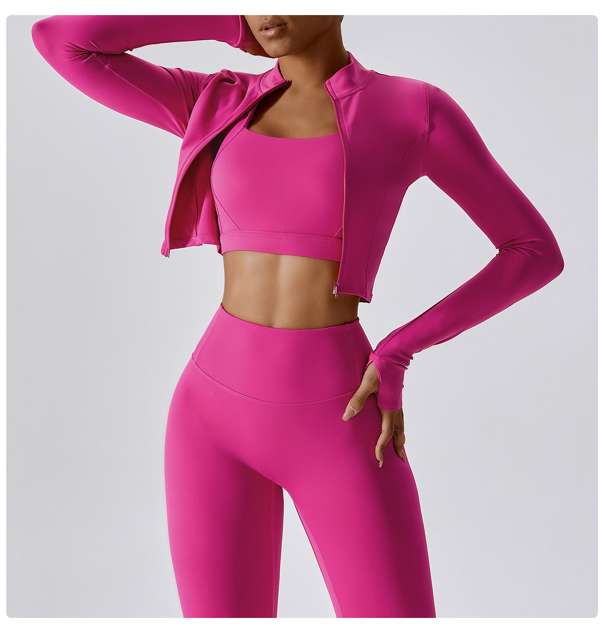 High-Neck Yoga Tank with Built-In Support