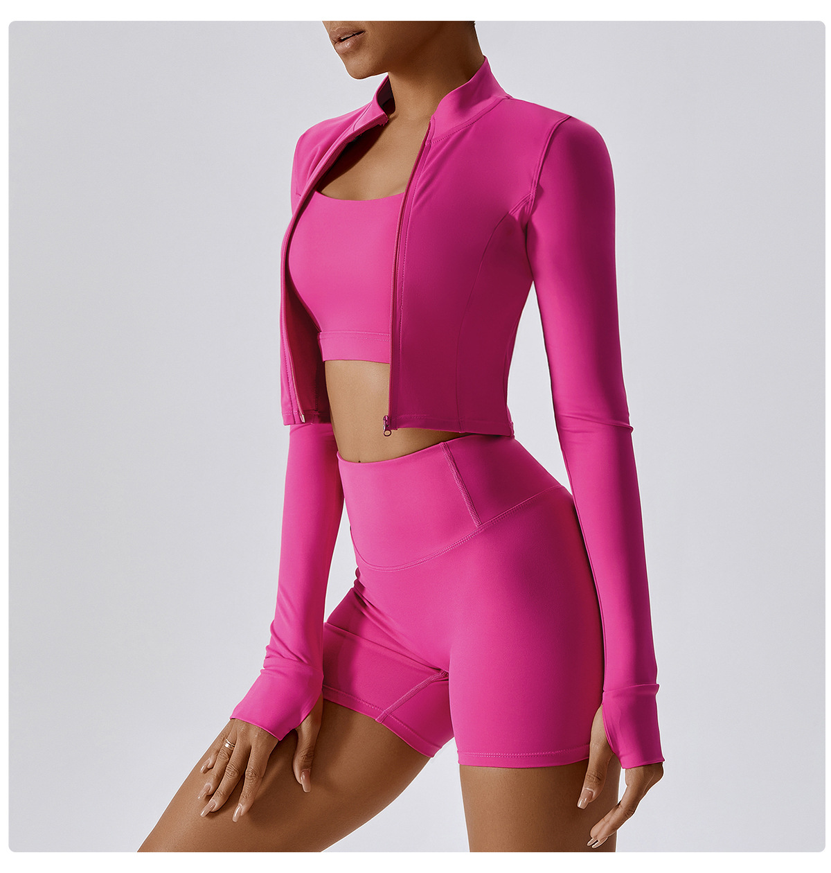 High-Neck Yoga Tank with Built-In Support