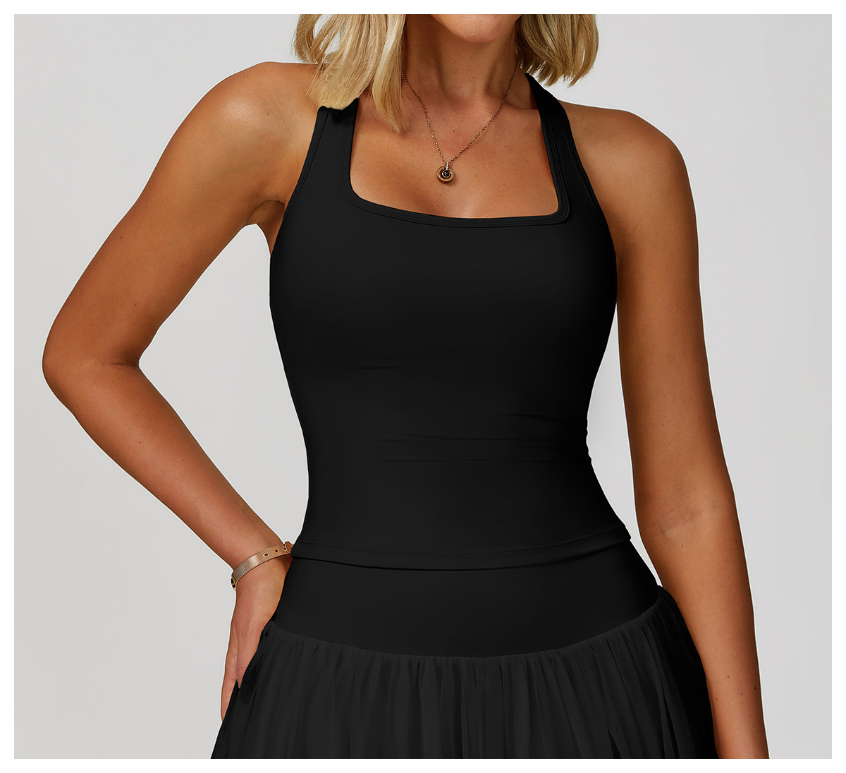 Ombreezy Brushed T-Back Sports Tank