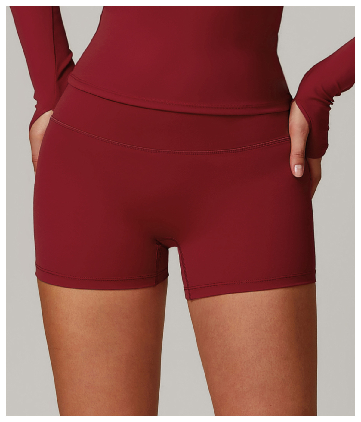 Brushed High-Waisted Yoga Shorts – Sculpting & Ultra-Soft