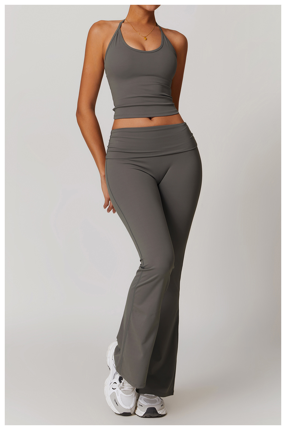 Ombreezy Racerback Yoga Vest with Built-In Bra