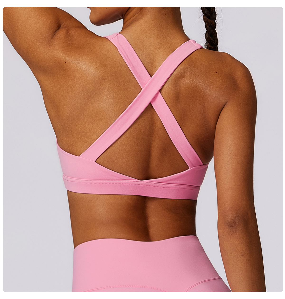 High-Neck Yoga Tank with Built-In Support