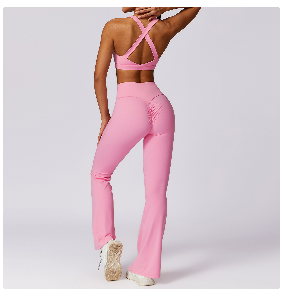 High-Neck Yoga Tank with Built-In Support