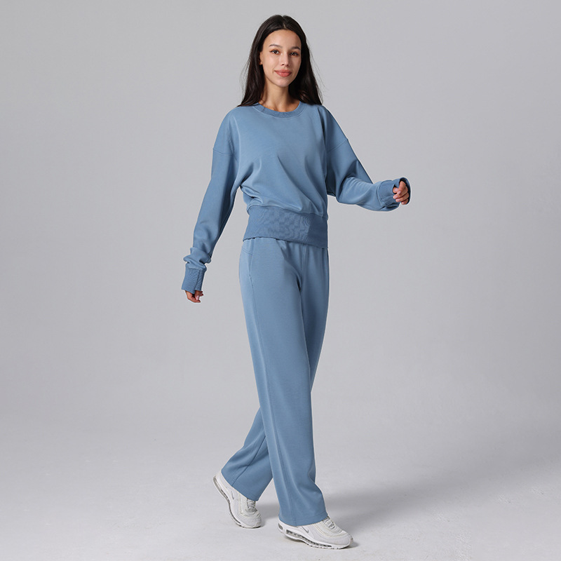 Ombreezy Relaxed Fit Wide-Leg Yoga Trousers