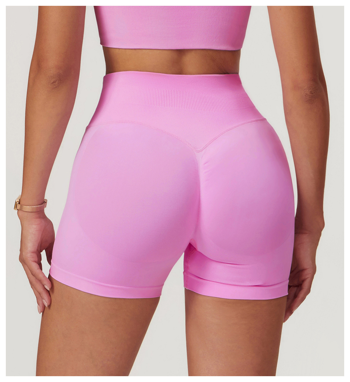 Ombreezy Seamless High-Waisted Yoga Shorts