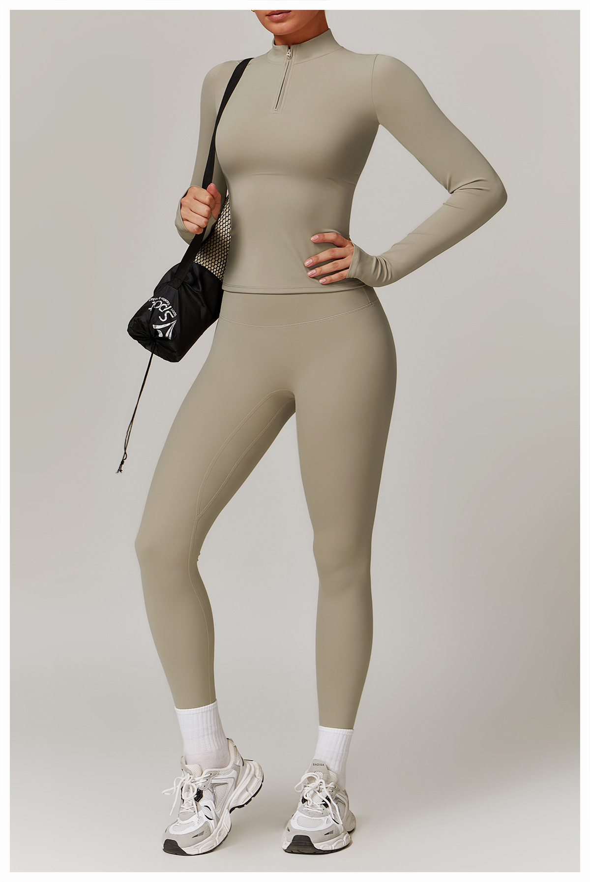 Ombreezy Tummy-Control Brushed Quick-Dry Yoga Leggings