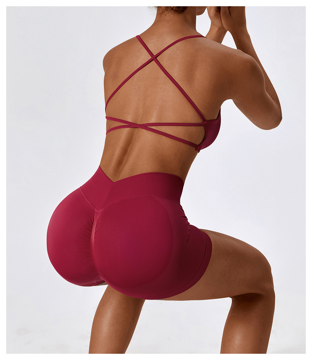 Ombreezy Seamless High-Waisted Yoga Shorts