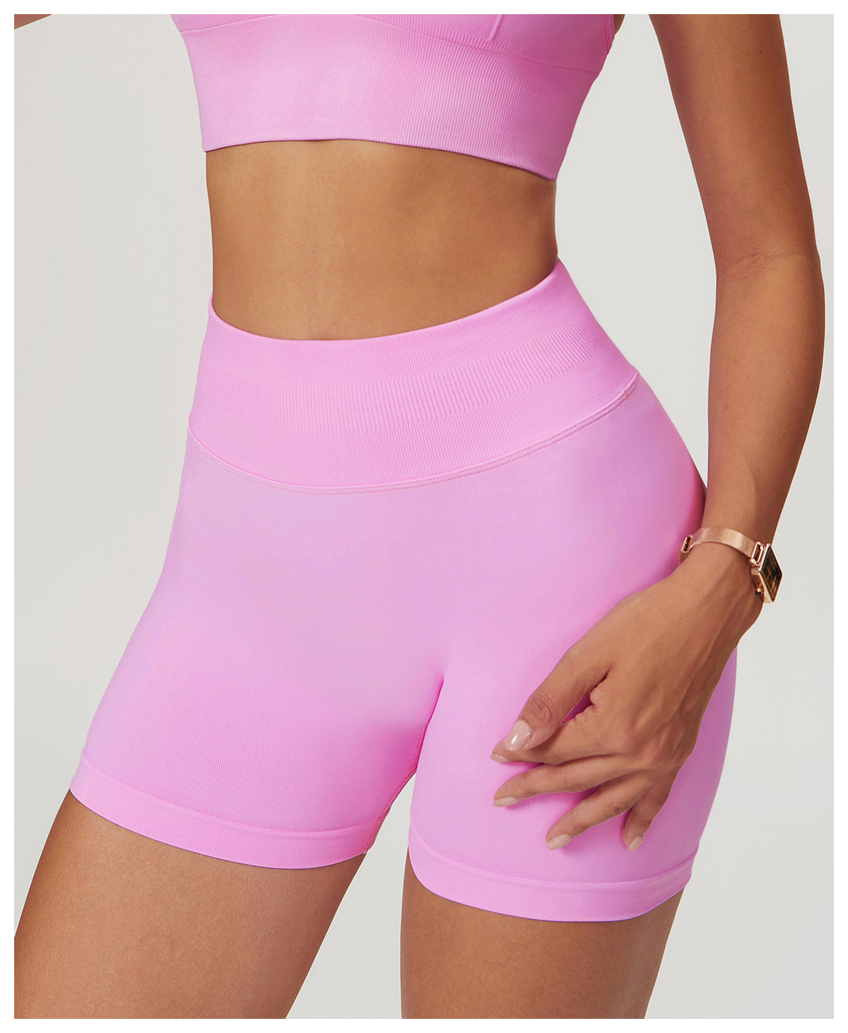 Ombreezy Seamless High-Waisted Yoga Shorts