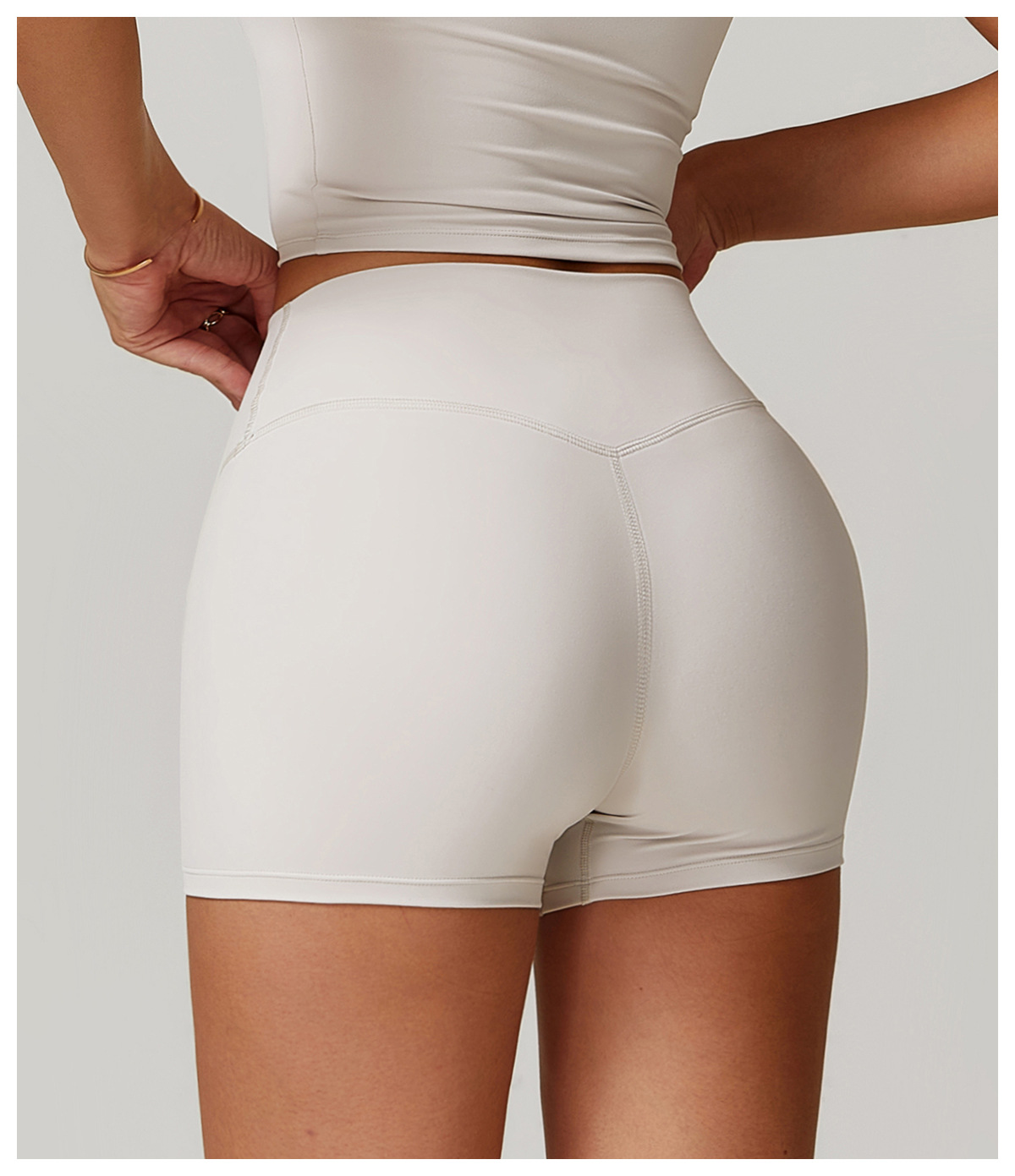 Brushed High-Waisted Yoga Shorts – Sculpting & Ultra-Soft