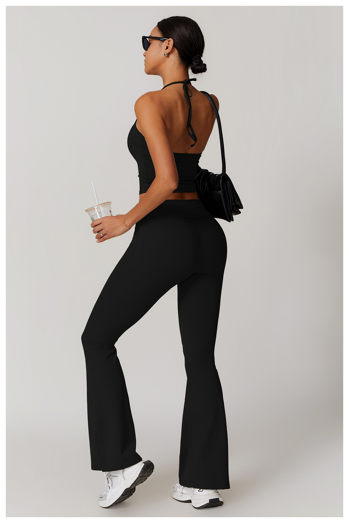 Ombreezy Racerback Yoga Vest with Built-In Bra