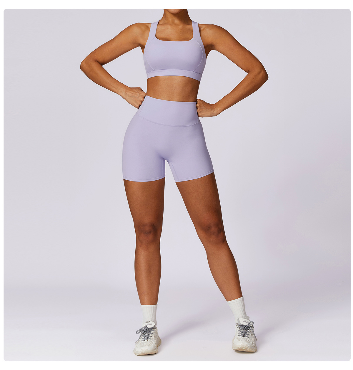 High-Neck Yoga Tank with Built-In Support