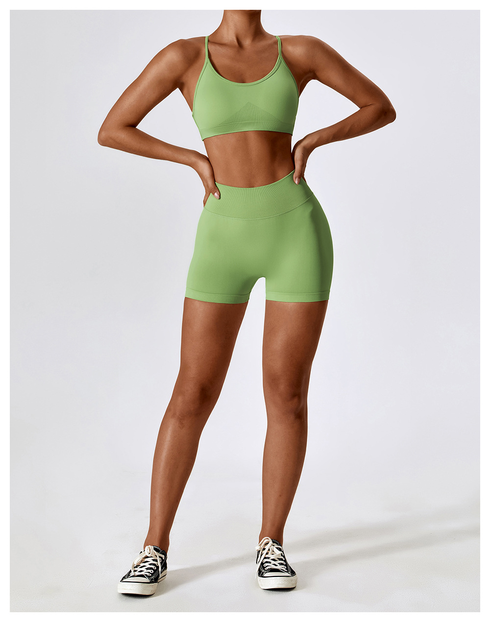 Ombreezy Seamless High-Waisted Yoga Shorts