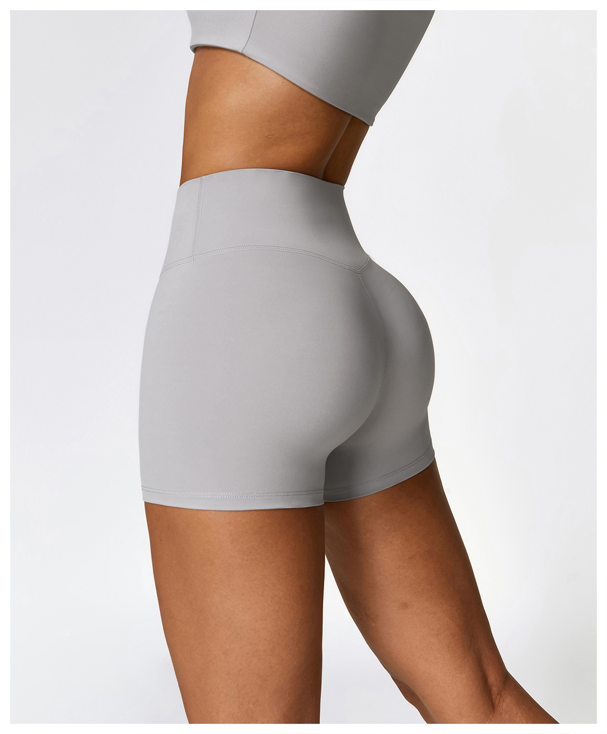 Brushed High-Waisted Yoga Shorts – Sculpting & Ultra-Soft