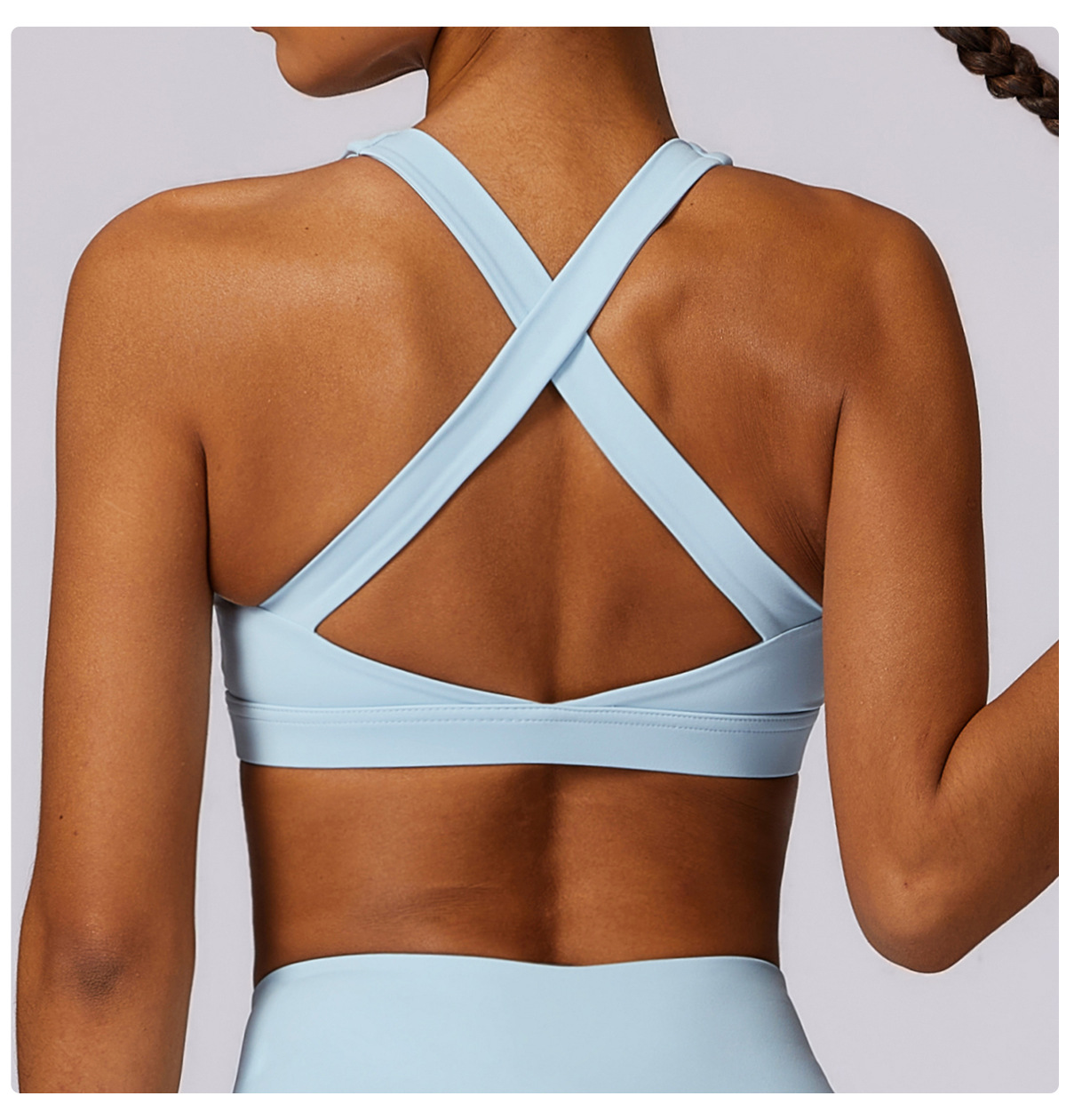 High-Neck Yoga Tank with Built-In Support