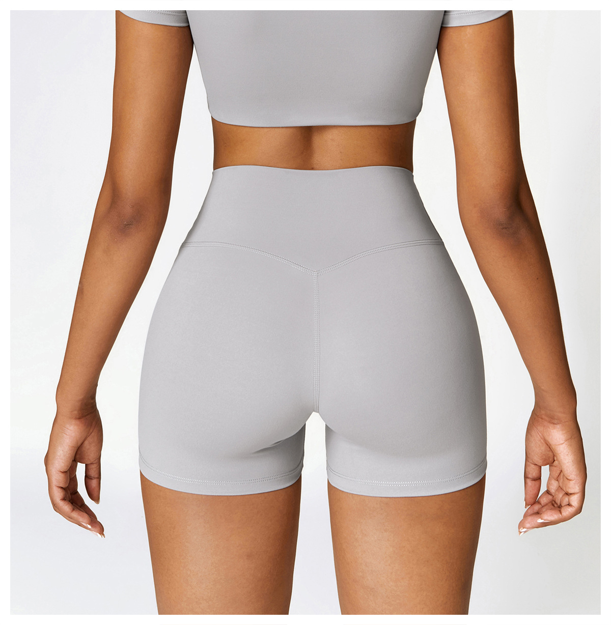 Brushed High-Waisted Yoga Shorts – Sculpting & Ultra-Soft