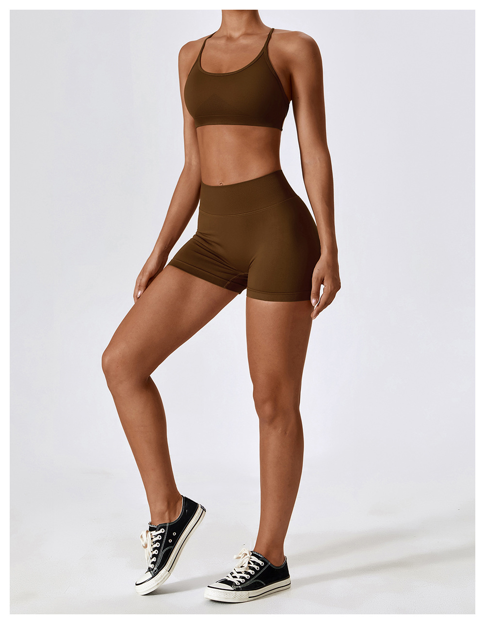 Ombreezy Seamless High-Waisted Yoga Shorts