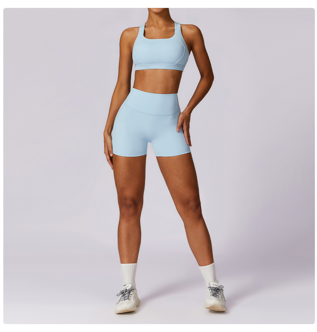 High-Neck Yoga Tank with Built-In Support