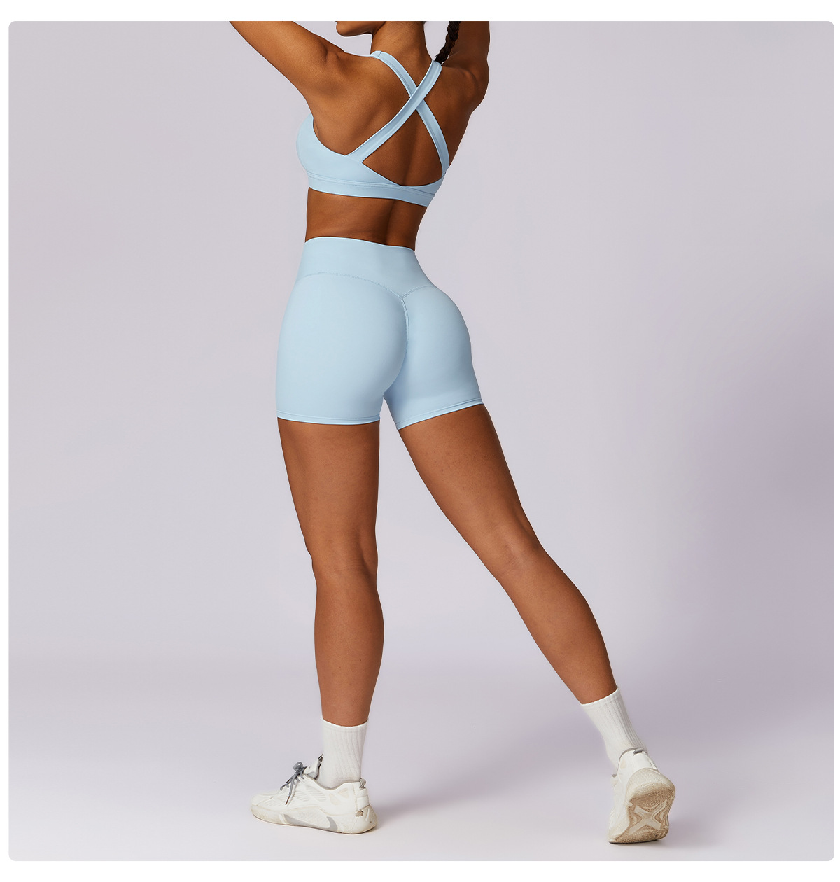 High-Neck Yoga Tank with Built-In Support