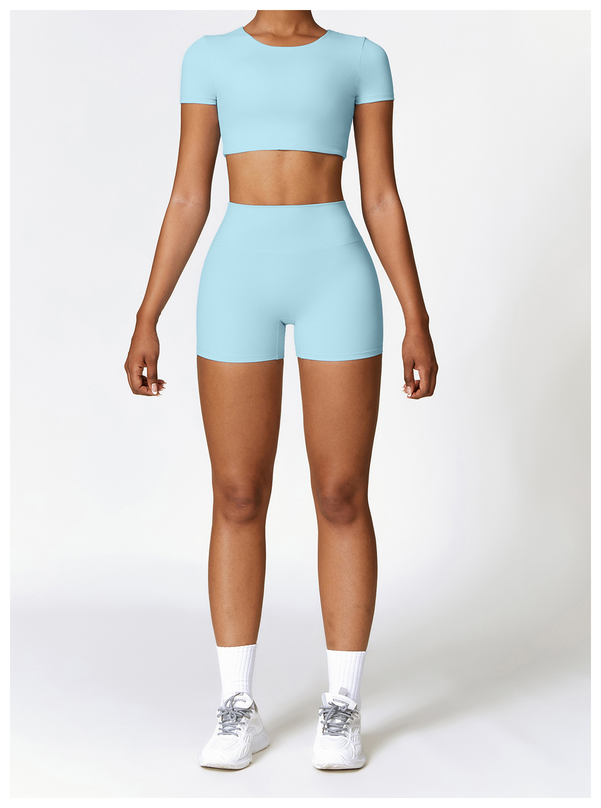 Brushed High-Waisted Yoga Shorts – Sculpting & Ultra-Soft