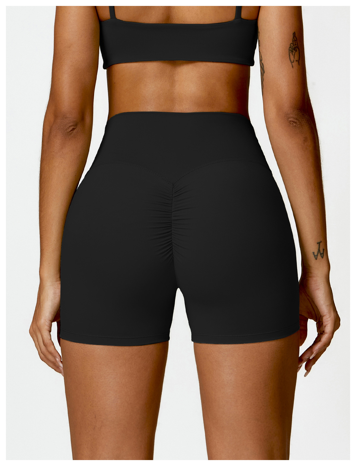 Ombreezy Brushed High-Waisted Tummy-Control Yoga Shorts