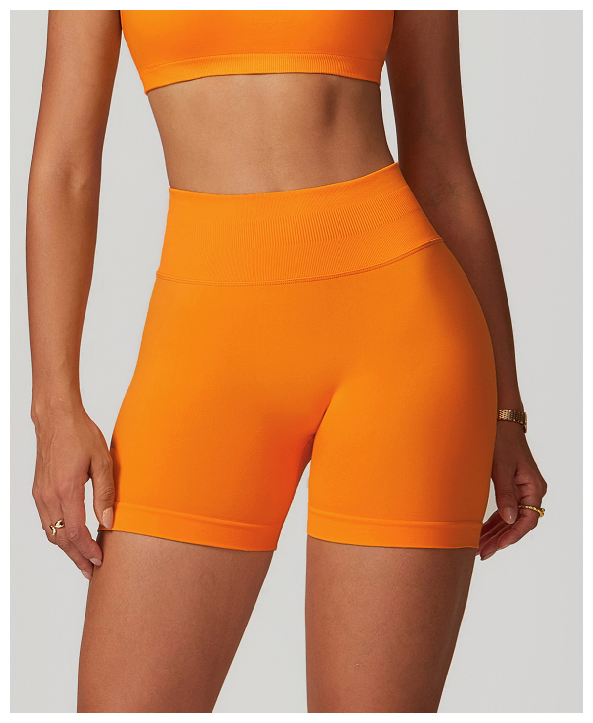 Ombreezy Seamless High-Waisted Yoga Shorts