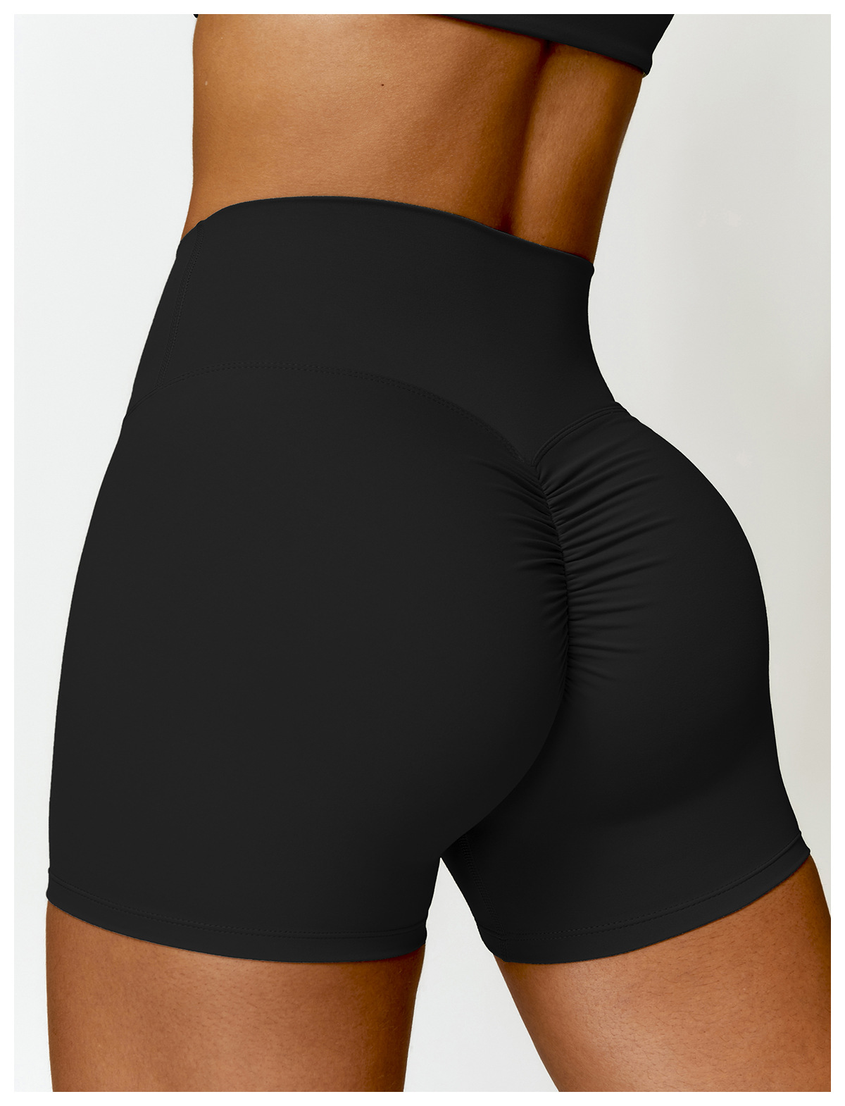 Ombreezy Brushed High-Waisted Tummy-Control Yoga Shorts