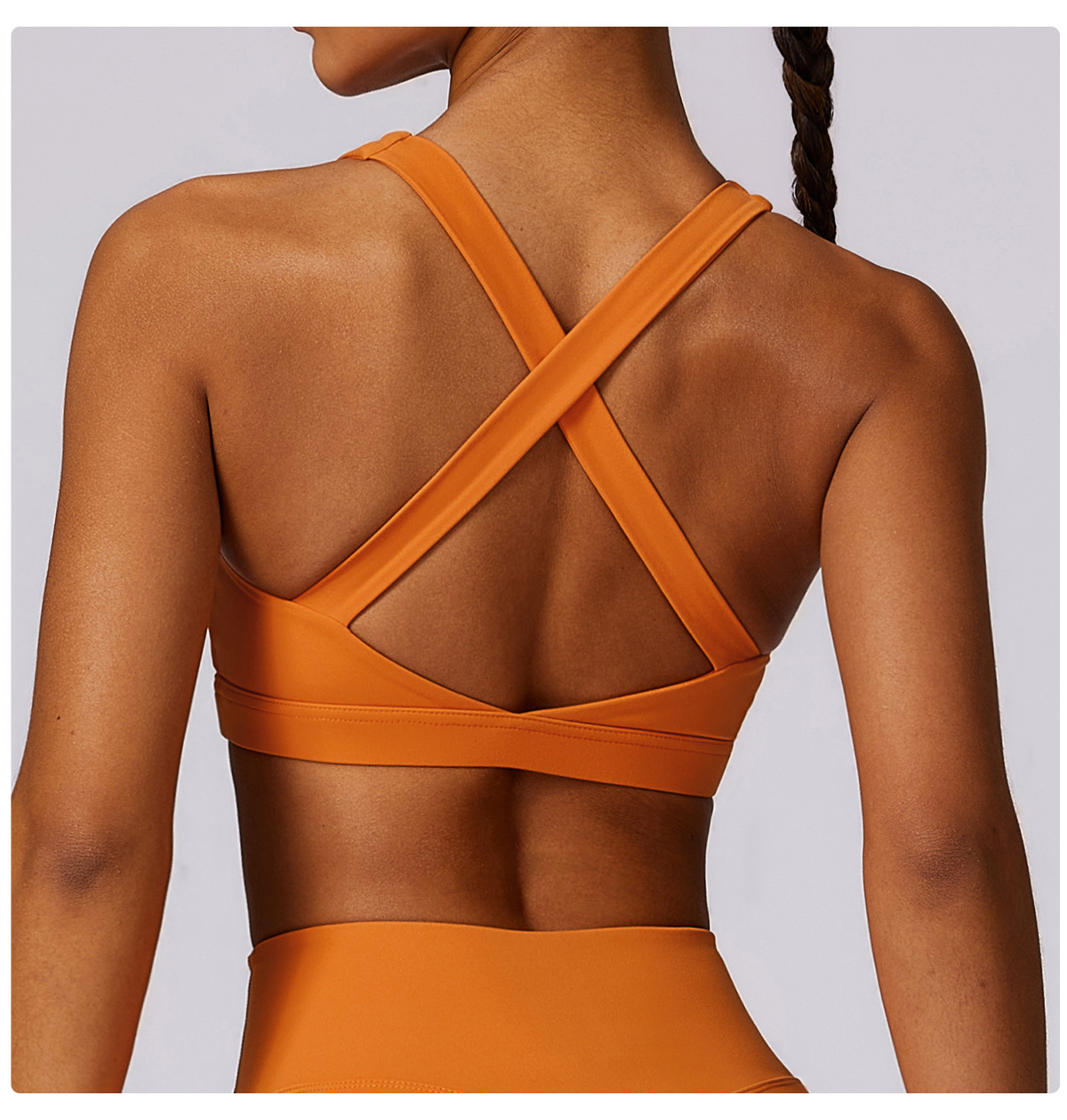 High-Neck Yoga Tank with Built-In Support