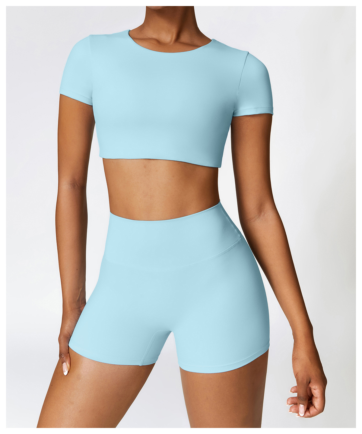 Brushed High-Waisted Yoga Shorts – Sculpting & Ultra-Soft