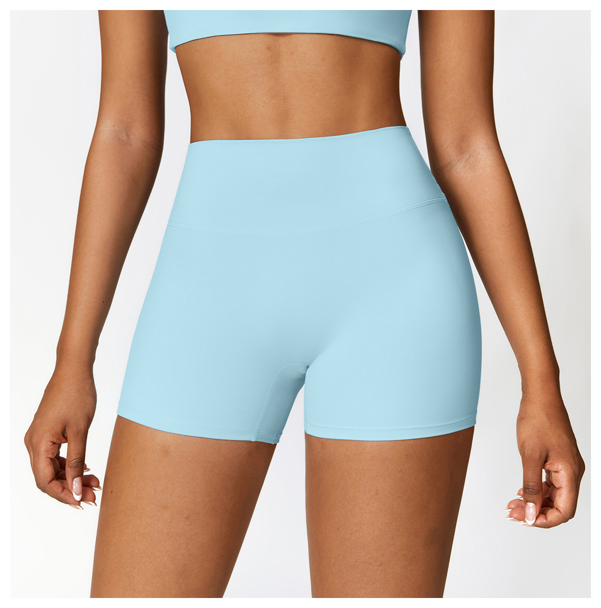 Brushed High-Waisted Yoga Shorts – Sculpting & Ultra-Soft
