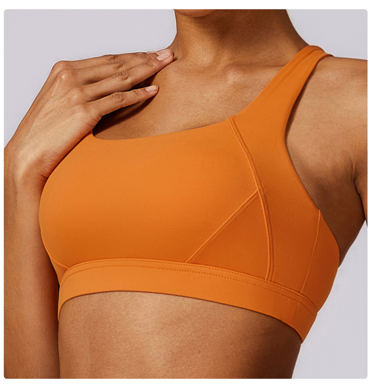 High-Neck Yoga Tank with Built-In Support
