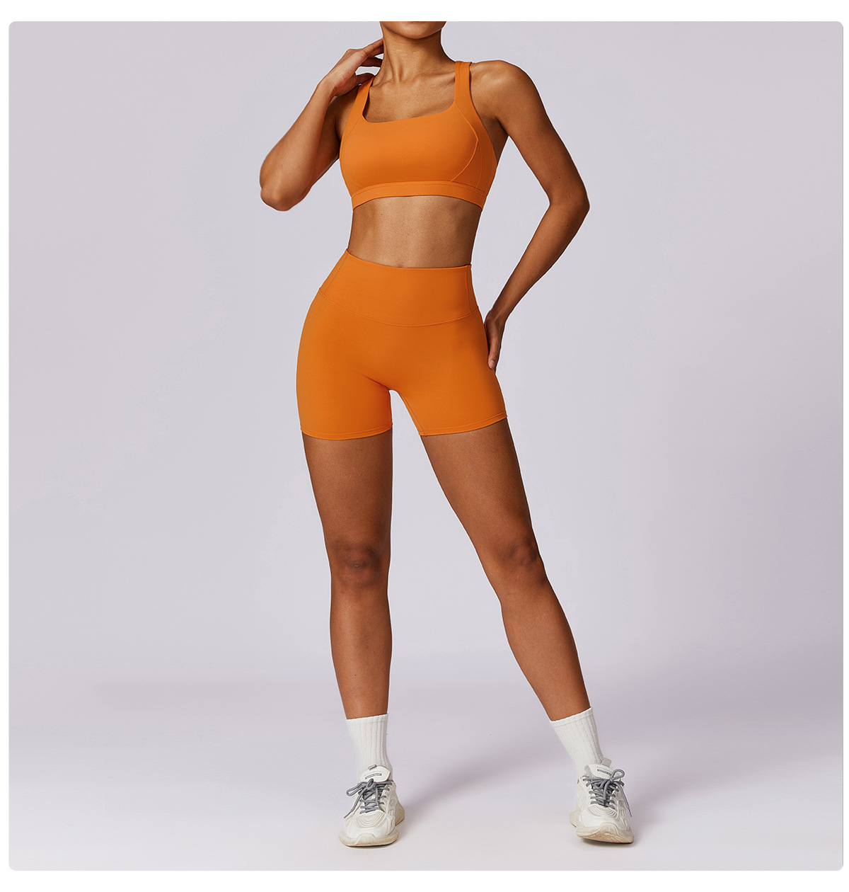 High-Neck Yoga Tank with Built-In Support