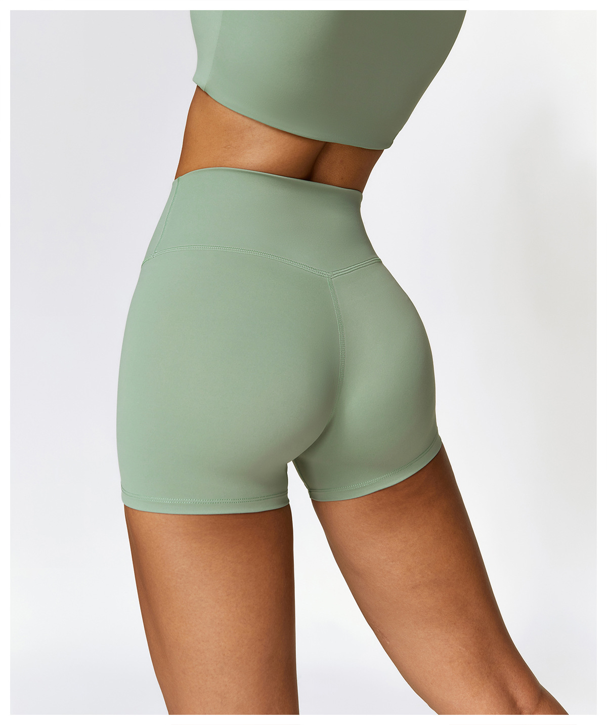 Brushed High-Waisted Yoga Shorts – Sculpting & Ultra-Soft
