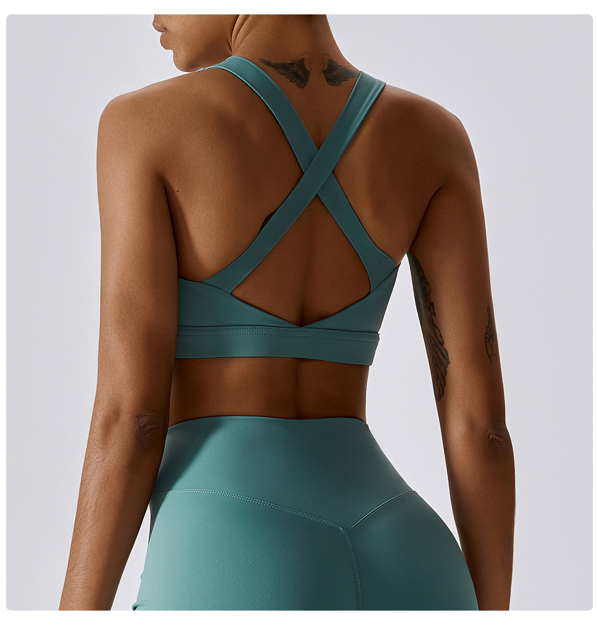 High-Neck Yoga Tank with Built-In Support